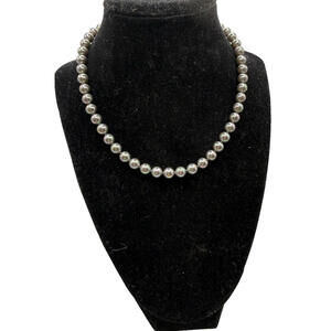 Majorica Vintage Pearl Necklace 28” Strand Simulated Pearls Spain Classic
